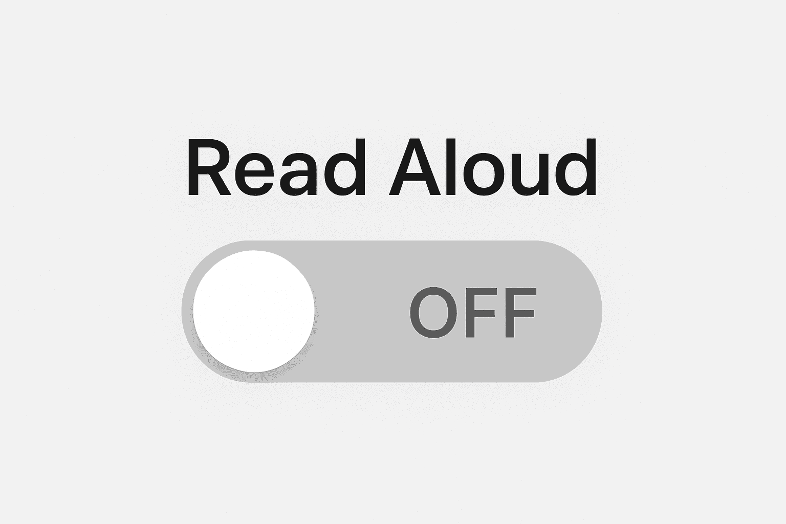 Read Aloud Kippschalter für IT-Supportlösungen und professionelle Technologiedienstleistungen.